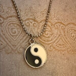 Yin Yang Pendant Necklace 9”